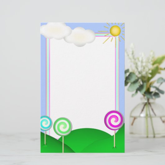 棒つきキャンデーの土地 便箋 (スタンド正面)