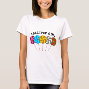 棒つきキャンデーの女の子 Tシャツ