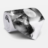 棒つきキャンデーの女性の黒く及び白い写真タイ ネクタイ (ロール)