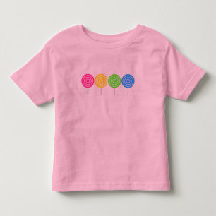 棒つきキャンデーの幼児の信号器のTシャツ トドラーTシャツ
