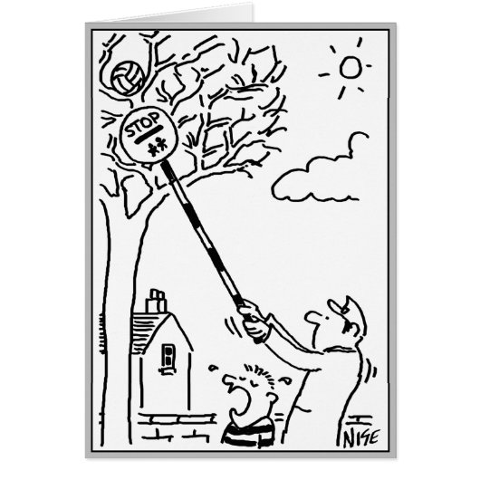 棒つきキャンデーの救済男が木からボールを取る (正面)