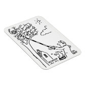 棒つきキャンデーの男が木の中でボールを救う。おもしろい マグネット (右側)