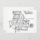 棒つきキャンデーの男は棒つきキャンデーと寝ている ポストカード (正面/裏面)