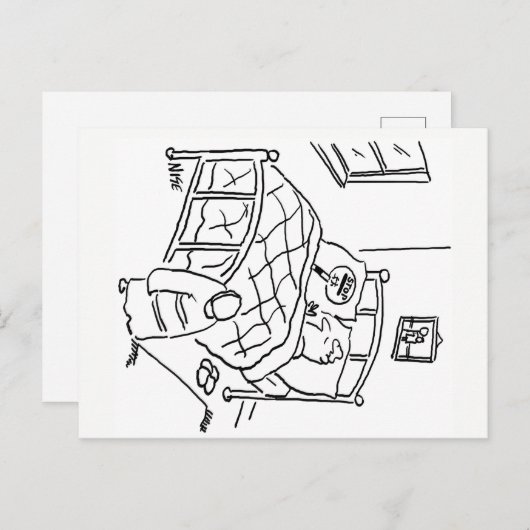 棒つきキャンデーの男は棒つきキャンデーと寝ている ポストカード (正面/裏面)