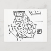 棒つきキャンデーの男は棒つきキャンデーと寝ている ポストカード (正面)