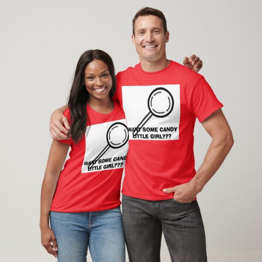 棒つきキャンデーは、キャンデーの小さな女の子がか。ほしいと思いますか。か。 Tシャツ (ユニセックス)
