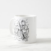 棒つきキャンデーを使って洪水でボートを漕ぐ棒つきキャンデー コーヒーマグカップ (正面左)