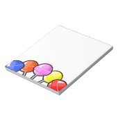 棒つきキャンデーカラフルキャンディトリートおもしろいおいしいグラフィックス ノートパッド (回転)