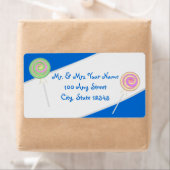 棒つきキャンデーキャンディアーツブルーアドレス ラベル (インサイチュ)