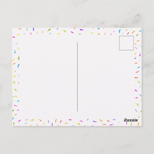 棒つきキャンデーキャンディイラストレーションは甘い日を持っている ポストカード (裏面)