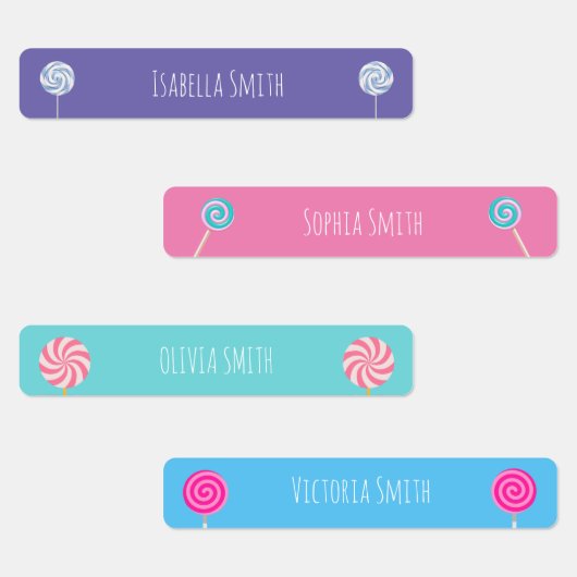 棒つきキャンデーキャンディカラフルー服学校 ラベル (グループ)