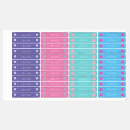 棒つきキャンデーキャンディカラフルー服学校 ラベル