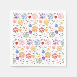 棒つきキャンデーキャンディパタカラフルン スタンダードカクテルナプキン