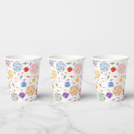 棒つきキャンデーキャンディパタカラフルン 紙コップ