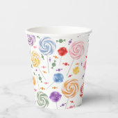 棒つきキャンデーキャンディパタカラフルン 紙コップ (正面)