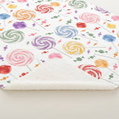 棒つきキャンデーキャンディパターカラフルンシェルパブランケット シェルパブランケット (3/4)