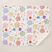 棒つきキャンデーキャンディパターカラフルンシェルパブランケット シェルパブランケット (正面(横))