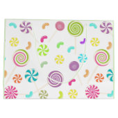 棒つきキャンデーキャンディパターンカスタム抱き枕 ラージペーパーバッグ (裏面)