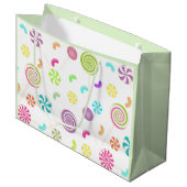 棒つきキャンデーキャンディパターンカスタム抱き枕 ラージペーパーバッグ (正面アングル)