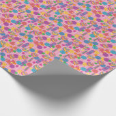 棒つきキャンデーキャンディパターン ラッピングペーパー (角)