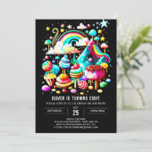 棒つきキャンデーキャンディランド誕生日 招待状 (スタンド正面)