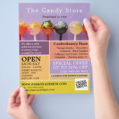 棒つきキャンデーキャンディ、菓子用品広告ズ チラシ (手)
