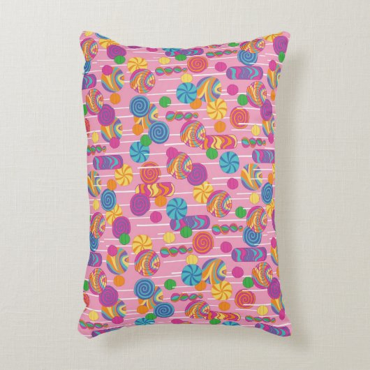 棒つきキャンデーキャンデーパターン アクセントクッション (正面(垂直))