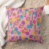 棒つきキャンデーキャンデーパターン クッション (ブランケット)