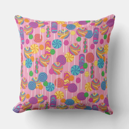 棒つきキャンデーキャンデーパターン クッション (正面)
