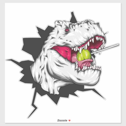 棒つきキャンデークール付き恐竜 シール (シート)