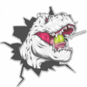 棒つきキャンデークール付き恐竜 シール (正面)