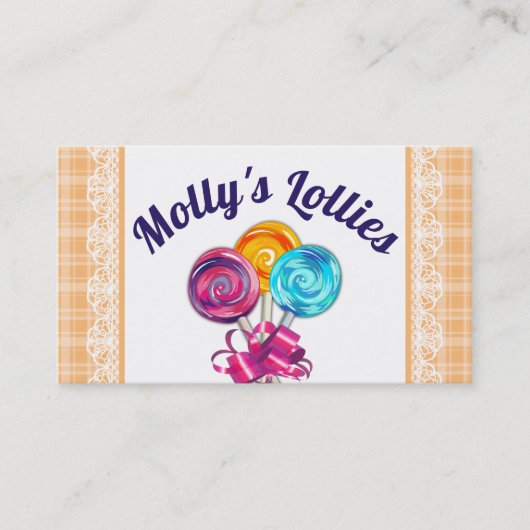 棒つきキャンデーサッカー飴メーカー菓子 名刺 (正面)