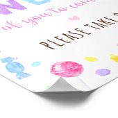 棒つきキャンデースイートショップ誕生日トリートサイン ポスター (角)