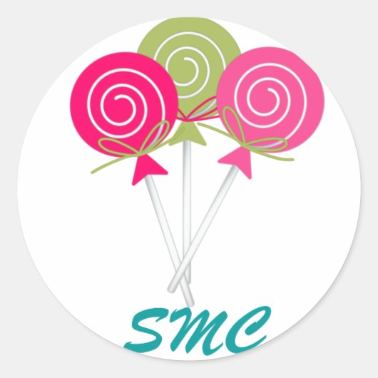 棒つきキャンデーステッカー – SRF ラウンドシール (正面)