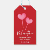 棒つきキャンデーハートバレンタイン ギフトタグ (正面)