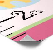 棒つきキャンデーパーソナライズされたジャングル/動物成長図 ポスター (角)