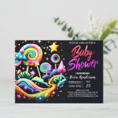 棒つきキャンデーファンタジーベビーシャワー 招待状 (スタンド正面)