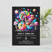 棒つきキャンデーファンタジー誕生日 招待状 (スタンド正面)