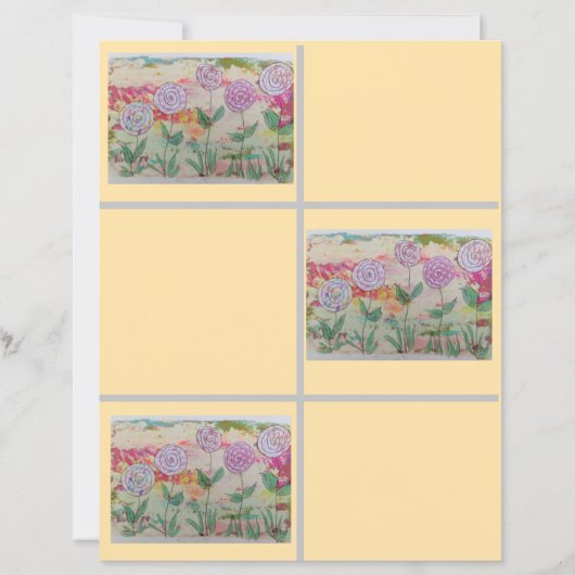 棒つきキャンデーフラワーズスクラップブック紙 (正面)