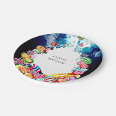 棒つきキャンデーボホキャンディランド誕生日 ペーパープレート (アングル)