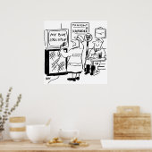 棒つきキャンデーマンがカラオケを楽しむ ポスター (キッチン)