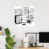 棒つきキャンデーマンがカラオケを楽しむ ポスター (ホームオフィス)