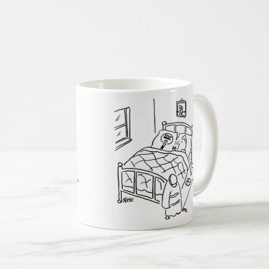 棒つきキャンデーマンが棒つきキャンデーと寝ている コーヒーマグカップ (正面右)