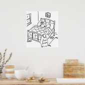 棒つきキャンデーマンが棒つきキャンデーと寝ている ポスター (キッチン)