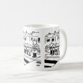 棒つきキャンデーマンが棒つきキャンデーをバリアに コーヒーマグカップ (正面右)