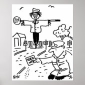 棒つきキャンデーマンが棒つきキャンデーを使ってかかしを ポスター (正面)