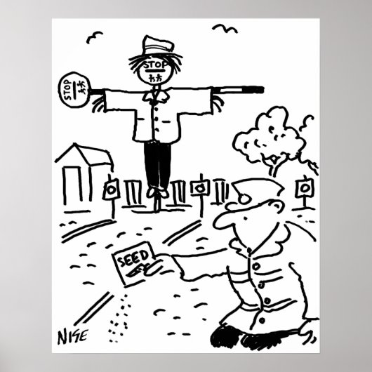 棒つきキャンデーマンが棒つきキャンデーを使ってかかしを ポスター (正面)