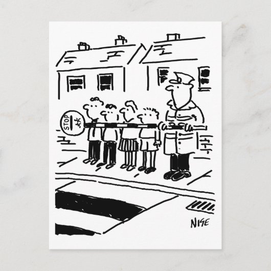 棒つきキャンデーマンが棒つきキャンデーを抑制バリアとして使用 ポストカード (正面)