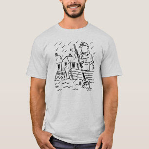 棒つきキャンデーマンはボートを漕いで棒つきキャンデーを漕ぐ Tシャツ