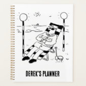 棒つきキャンデーマンは日光浴をしている。超現実的プランナー プランナー手帳 (正面)